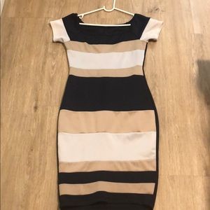 Horizontal stripped dress